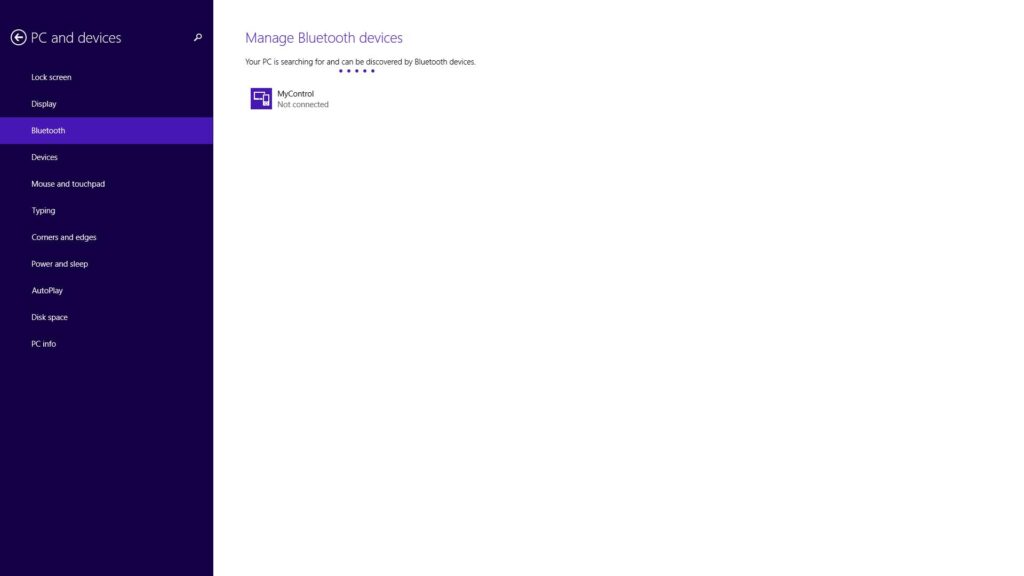 onnect to MyControl using your device’s Blue Tooth manager.