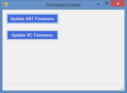 After connection use Firmware loader to update MyControl with the latest ABT software.